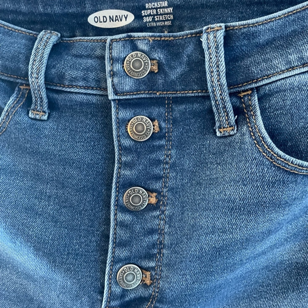 Barely Worn Super Stretchy Button Fly High Rise Skinny Jeans